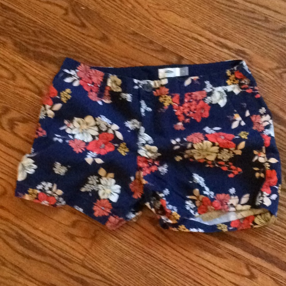 Old Navy Blue Floral Shorts
